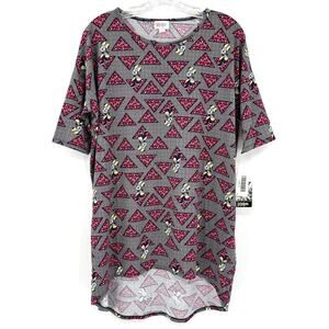 LulaRoe Disney Minnie Mouse Irma Oversize Tunic Style Short Sleeve T-Shirt SMALL